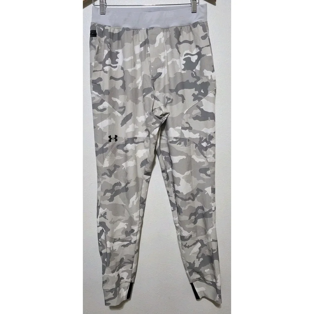 2 Under Armour Mens Unstoppable Jogging Trousers Bottoms Pants Closed Hem Camo M